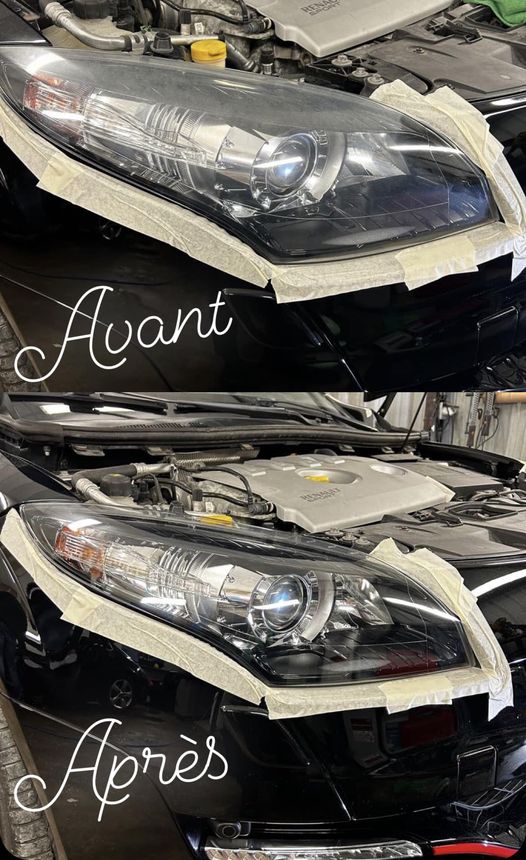 Polissage phare sur cette Megane RS AVANT/APRÈS  P…
